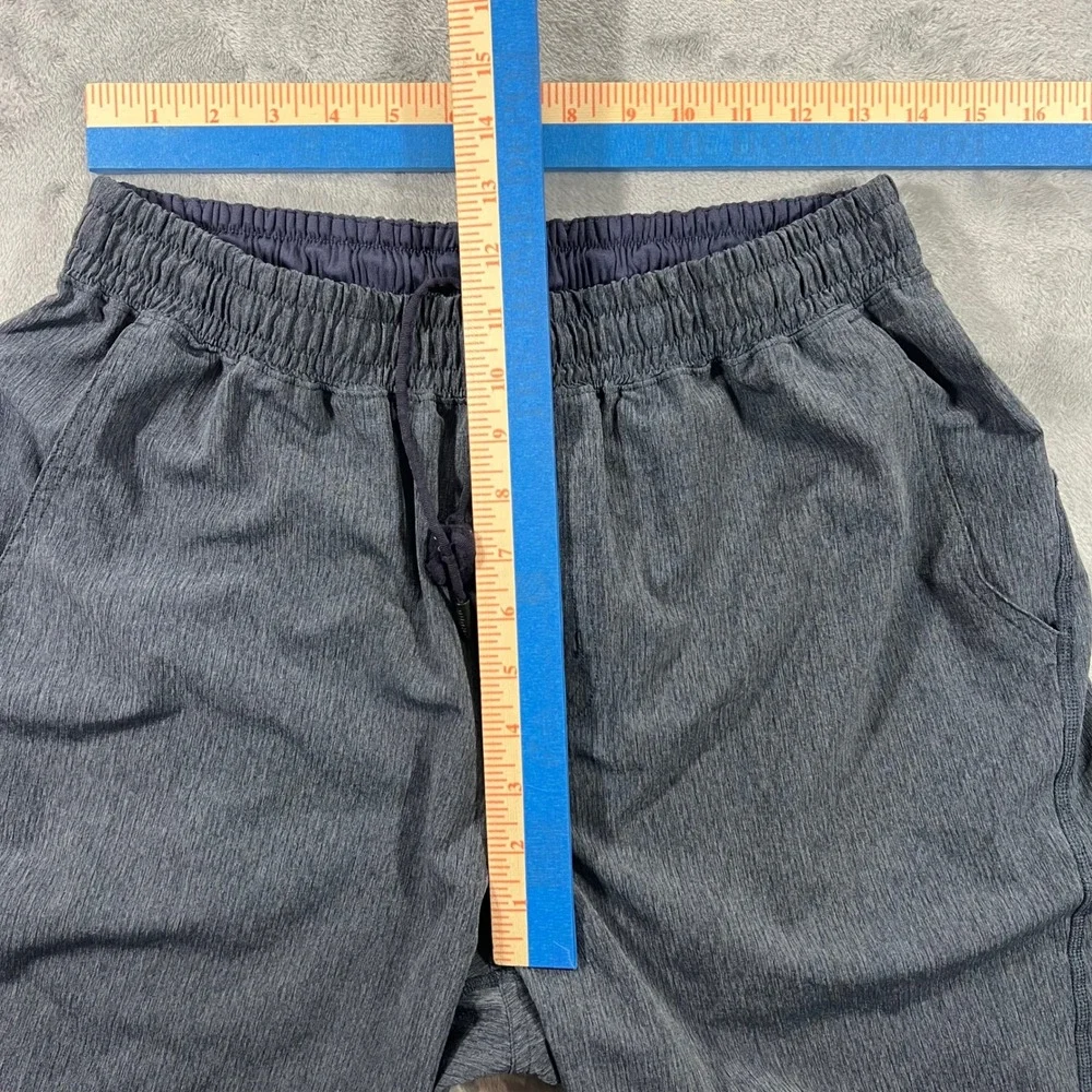 RHONE Mako Athletic Shorts Mens Medium‎ Navy Blue Heathered 8 Inch Inseam Summer